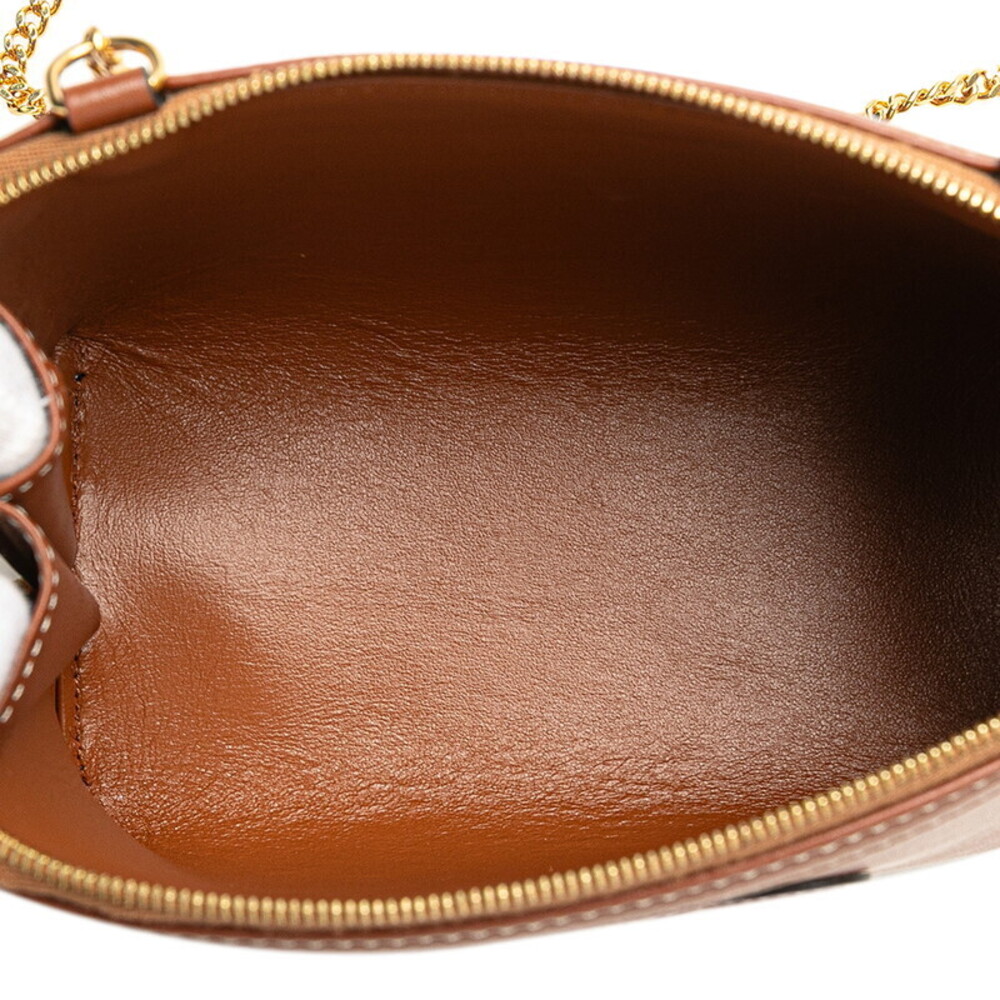 Celine Triomphe chain Shoulder Bag brown leather - Picture 5 of 8